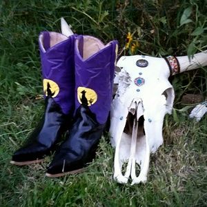 Vintage Handpainted Cowboy boots